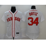 Nike Men's Boston Red Sox #34 David Ortiz White Home Flex Base Authentic Collection Baseball Jersey