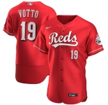Cincinnati Reds #19 Joey Votto Men's Nike Scarlet Authentic Alternate Player MLB Jersey