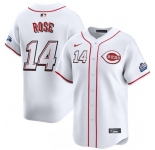 Men's Cincinnati Reds #14 Pete Rose White 2025 Speedway Classic Home Limited Stitched Baseball Jersey