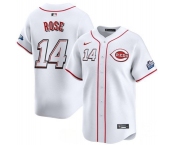 Men's Cincinnati Reds #14 Pete Rose White 2025 Speedway Classic Home Limited Stitched Baseball Jersey