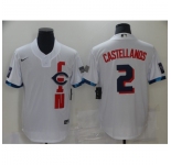 Men's Cincinnati Reds #2 Nick Castellanos Nike White 2021 MLB All-Star Game Replica Jersey