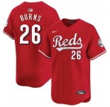 Men's Cincinnati Reds #26 Chase Burns Red Limited Stitched Baseball Jersey