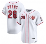 Men's Cincinnati Reds #26 Chase Burns White Home Limited Stitched Baseball Jersey