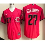 Men's Cincinnati Reds #27 Sal Stewart Red 2026 City Connect Stadium Jersey