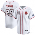 Men's Cincinnati Reds #29 TJ Friedl White 2025 Speedway Classic Home Limited Stitched Baseball Jersey