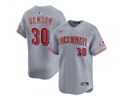 Men's Cincinnati Reds #30 Will Benson Gray Road Limited Stitched Baseball Jersey