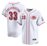 Men's Cincinnati Reds #33 Christian Encarnacion White Home Limited Baseball Stitched Jersey