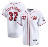 Men's Cincinnati Reds #37 Tyler Stephenson White Home Limited Stitched Baseball Jersey