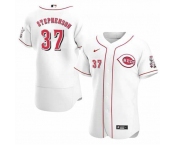 Men's Cincinnati Reds #37 Tyler Stephenson White Stitched MLB Flex Base Nike Jersey