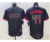 Men's Cincinnati Reds #44 Elly De La Cruz Black 2023 City Connect Cool Base Stitched Jersey