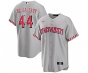 Men's Cincinnati Reds #44 Elly De La Cruz Gray Cool Base Stitched Baseball Jersey