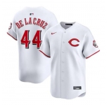 Men's Cincinnati Reds #44 Elly De La Cruz White 2025 Home Limited Stitched Baseball Jersey