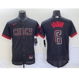 Men's Cincinnati Reds #6 Jonathan India Black 2023 City Connect Flex Base Stitched Jersey