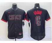 Men's Cincinnati Reds #6 Jonathan India Black 2023 City Connect Flex Base Stitched Jersey