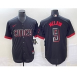 Men's Cincinnati Reds #9 Matt McLain Black 2023 City Connect Cool Base Stitched Jersey