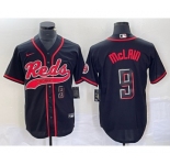 Men's Cincinnati Reds #9 Matt McLain Number Black 2023 City Connect Cool Base Stitched Jerseys