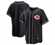 Men's Cincinnati Reds Blank Black Out Stitched Baseball Jersey