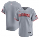 Men's Cincinnati Reds Blank Gray Away Limited Baseball Stitched Jersey