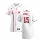 Men's Nike Cincinnati Reds #15 Nick Senzel White Home 2020 Authentic Player Baseball Jersey