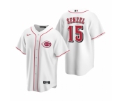 Men's Nike Cincinnati Reds #15 Nick Senzel White Home Stitched Baseball Jersey