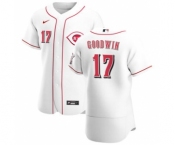 Men's Nike Cincinnati Reds #17 Brian Goodwin White Home 2020 Authentic Player Baseball Jersey