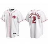 Men's Nike Cincinnati Reds #2 Nick Castellanos Cool Base white Stitched Baseball Jersey
