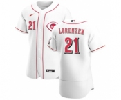 Men's Nike Cincinnati Reds #21 Michael Lorenzen White Home 2020 Authentic Player Baseball Jersey
