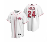 Men's Nike Cincinnati Reds #24 Tony Perez White Home Stitched Baseball Jersey
