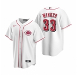 Men's Nike Cincinnati Reds #33 Jesse Winker White Home Stitched Baseball Jersey