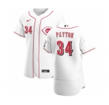 Men's Nike Cincinnati Reds #34 Mark Payton White Home 2020 Authentic Player Baseball Jersey