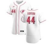 Men's Nike Cincinnati Reds #44 Aristides Aquino White Home 2020 Authentic Player Baseball Jersey