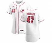 Men's Nike Cincinnati Reds #47 Sal Romano White Home 2020 Authentic Player Baseball Jersey