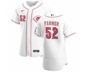 Men's Nike Cincinnati Reds #52 Kyle Farmer White Home 2020 Authentic Player Baseball Jersey