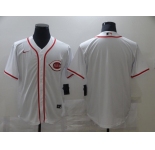 Men's Nike Cincinnati Reds Blank White Cool Base Home Stitched Baseball Jersey