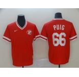 Men's Nike Majestic Cincinnati Reds #66 Yasiel Puig Red M&N MLB Jersey