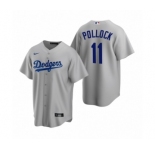 Los Angeles Dodgers #11 A.J. Pollock Nike Gray Replica Alternate Jersey