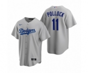 Los Angeles Dodgers #11 A.J. Pollock Nike Gray Replica Alternate Jersey
