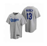 Los Angeles Dodgers #13 Max Muncy Nike Gray Replica Alternate Jersey