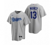 Los Angeles Dodgers #13 Max Muncy Nike Gray Replica Alternate Jersey