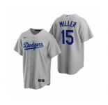 Los Angeles Dodgers #15 Bobby Miller Gray 2020 MLB Draft Replica Alternate Jersey
