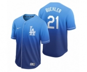 Los Angeles Dodgers #21 Walker Buehler Royal Fade Nike Jersey