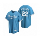 Los Angeles Dodgers #22 Clayton Kershaw Nike Light Blue Cooperstown Collection Alternate Jersey