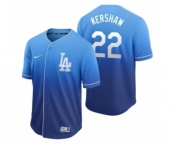 Los Angeles Dodgers #22 Clayton Kershaw Royal Fade Nike Jersey