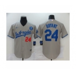 Los Angeles Dodgers #24 Kobe Bryant Gray Jersey
