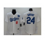 Los Angeles Dodgers #24 Kobe Bryant White Jersey