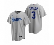 Los Angeles Dodgers #3 Chris Taylor Nike Gray Replica Alternate Jersey