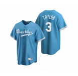 Los Angeles Dodgers #3 Chris Taylor Nike Light Blue Cooperstown Collection Alternate Jersey