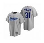 Los Angeles Dodgers #31 Mike Piazza Nike Gray Replica Alternate Jersey