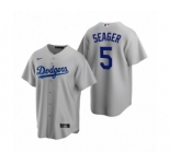 Los Angeles Dodgers #5 Corey Seager Nike Gray Replica Alternate Jersey