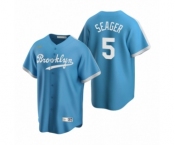 Los Angeles Dodgers #5 Corey Seager Nike Light Blue Cooperstown Collection Alternate Jersey